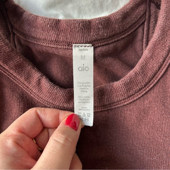 Alo Brown/Maroon Racerback Tank Top -M - Picture 3 of 5